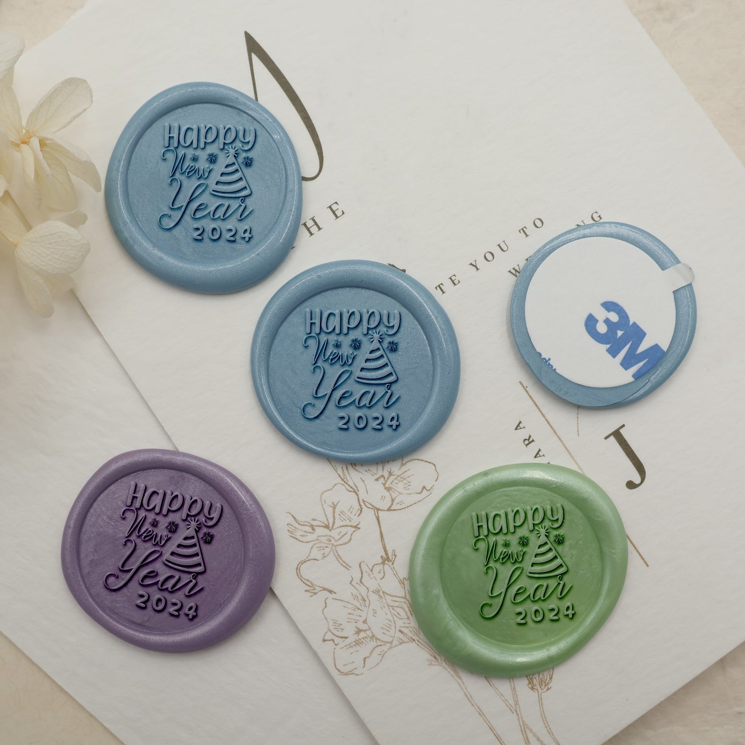 Happy New Year Wax Seal Stamp - Style 22 3