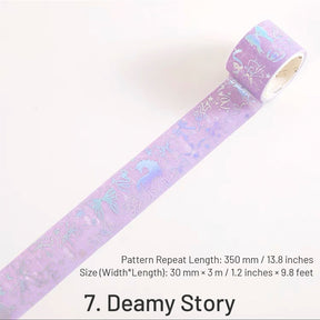 Holographic Hot Stamping Washi Tape-Butterfly, Sea, Snow, Starry, Sky, Flower1 sku-7