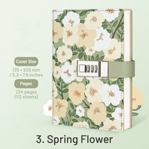 Monet's Garden Retro Password Combination Notebook sku-3