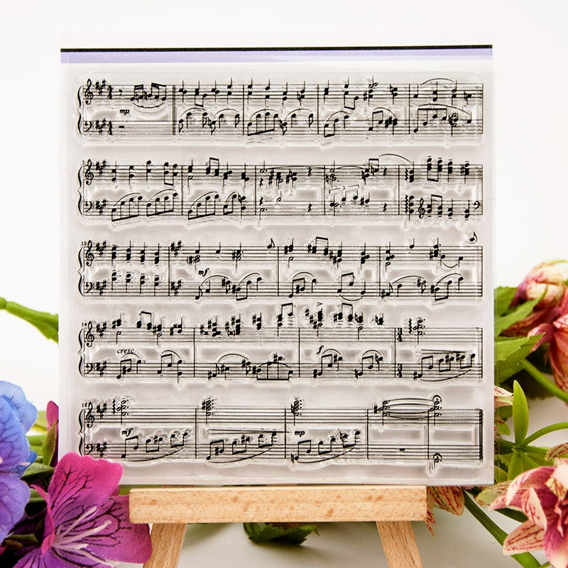 Music Sheet Clear Silicone Stamps