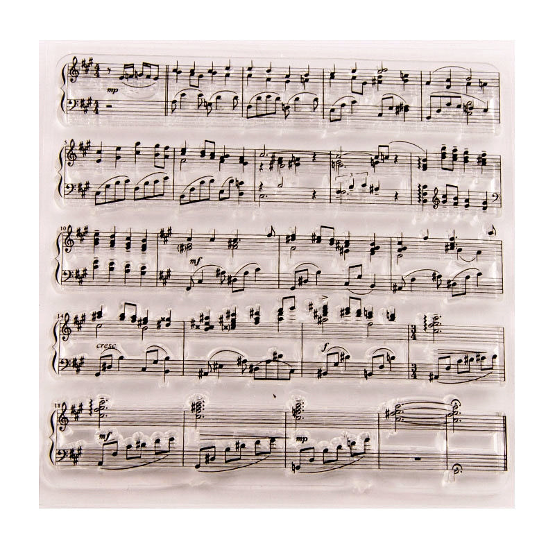 Music Sheet Clear Silicone Stamps1