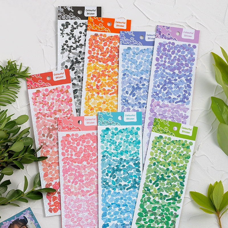 Plant Branch and Leaf  Holographic Vinyl Stickers a-