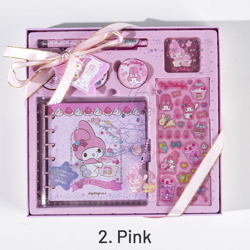 Plush Dolls and Food Square Crystal Journal Gift Box Set sku-2