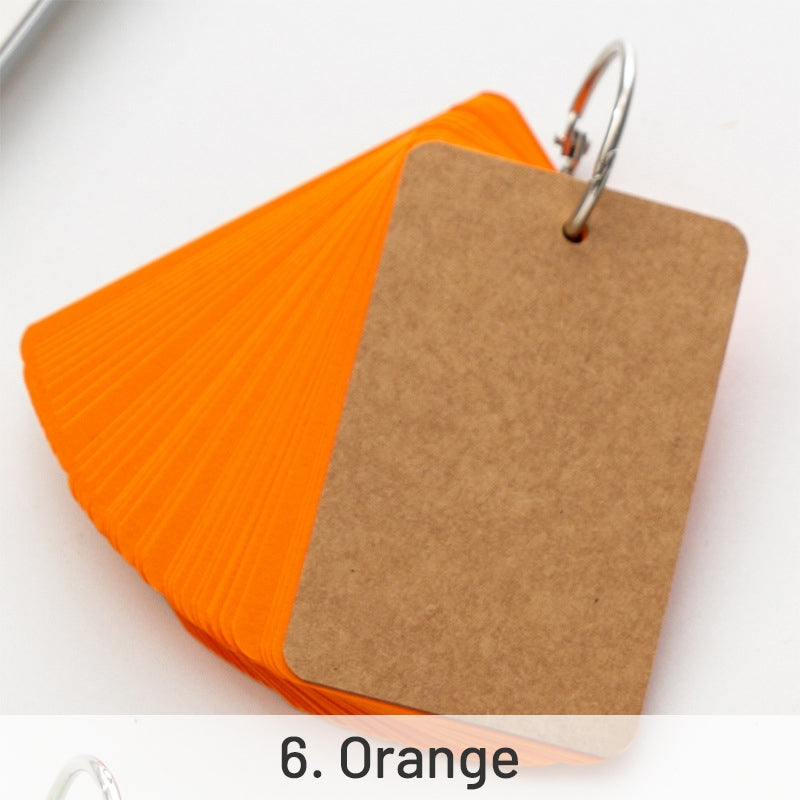 Portable Ring Buckle Colored Blank Loose-Leaf Notebook sku-6