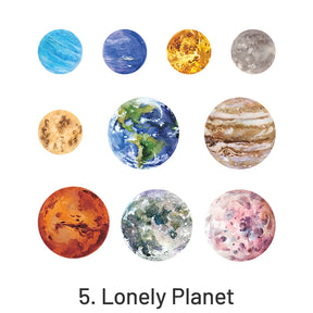 Romantic Planet Round PET Sticker Pack sku-5