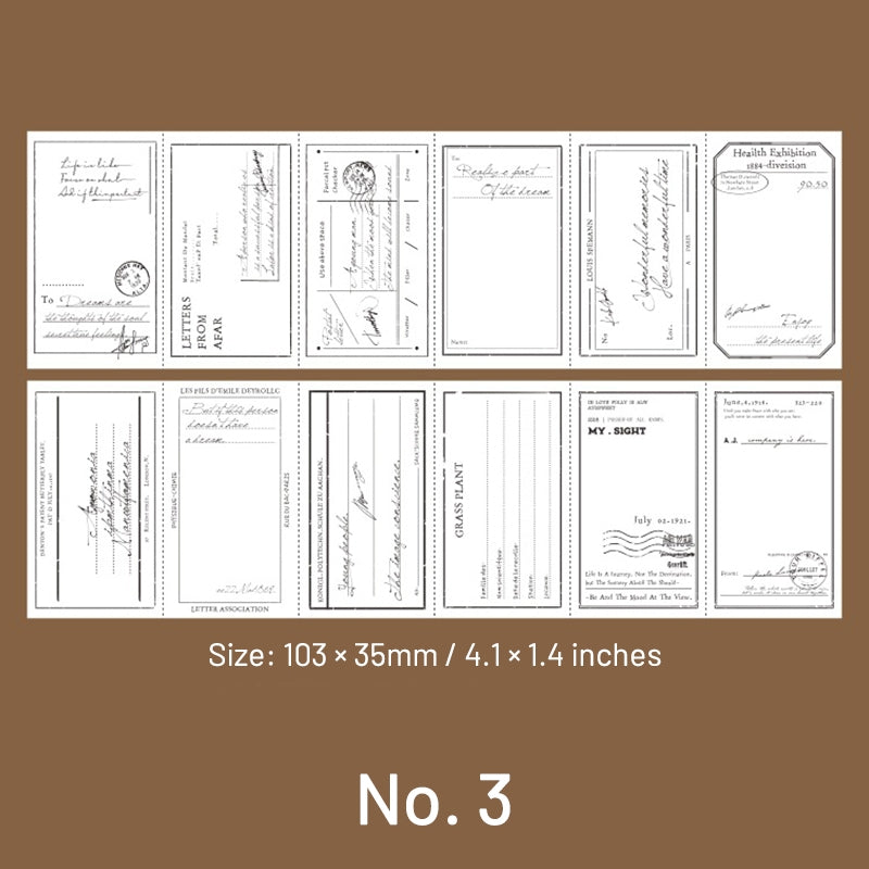 Simple Frame Postmark Note Fold Out Paper sku-3
