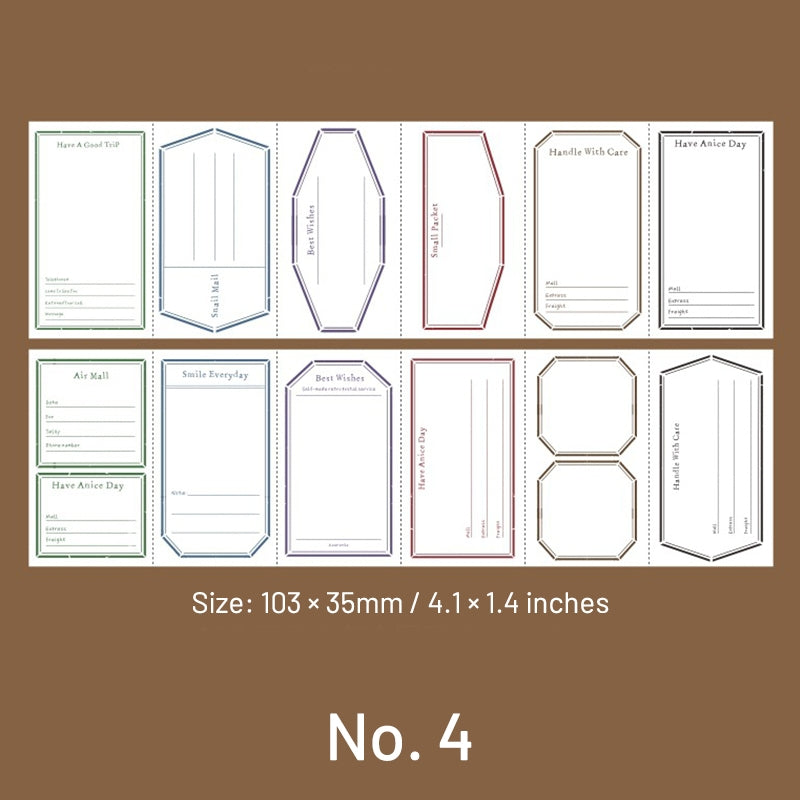 Simple Frame Postmark Note Fold Out Paper sku-4