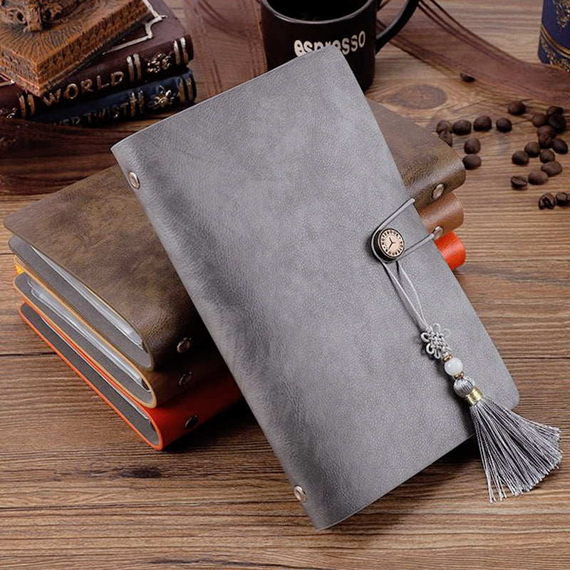 Simple Retro Loose-Leaf Journal Notebook b