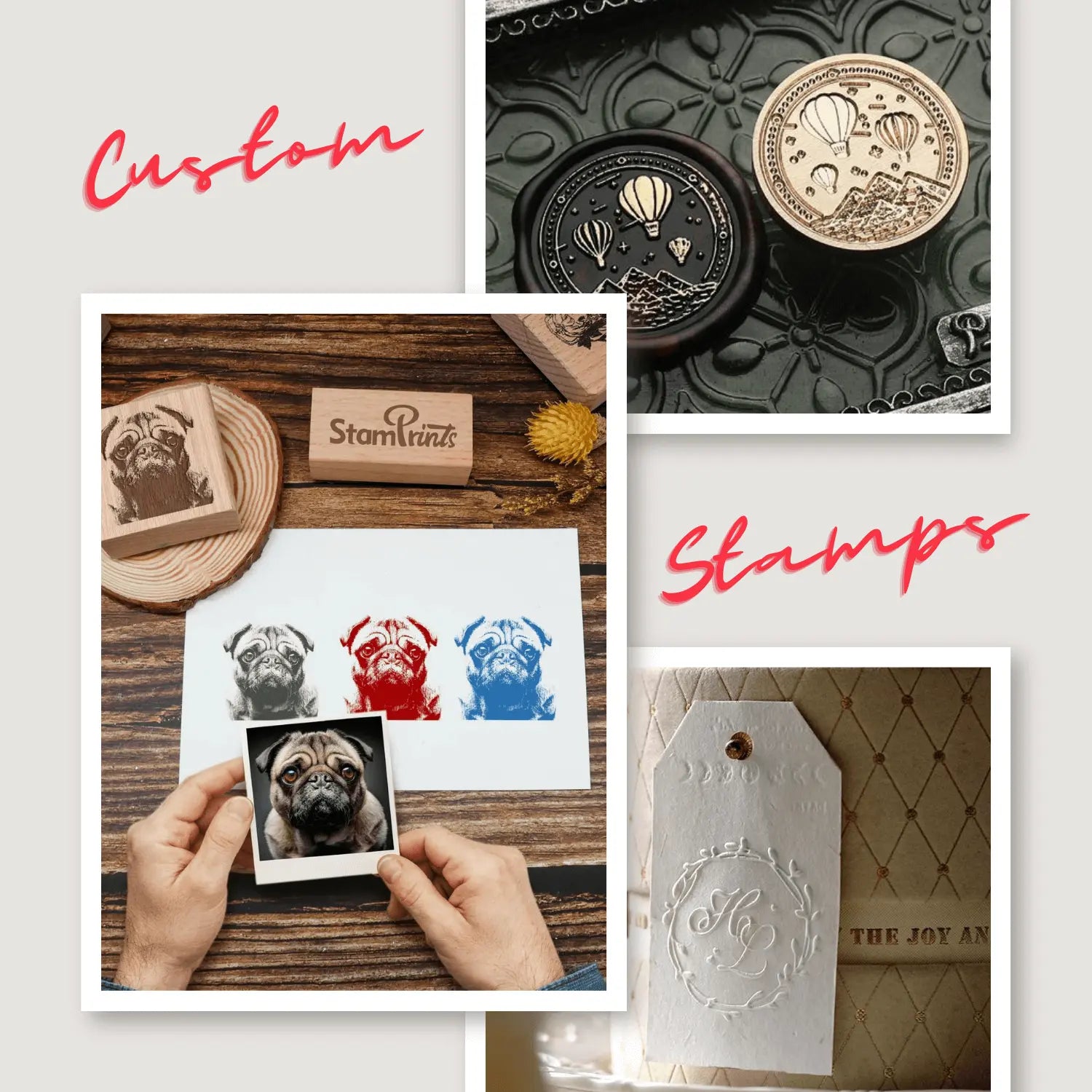 stamprints custom stamps - wax seal stamps, rubber stamps, embossers