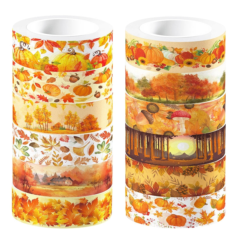 Thanksgiving Maple Leaf and Pumpkin Washi Tape Set b5
