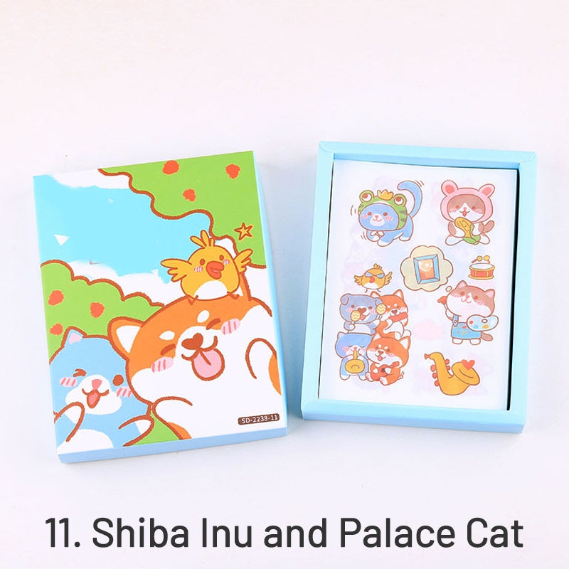 Time Flies Cute Cartoon Boxed Washi Stickers sku-11