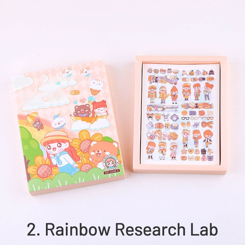 Time Flies Cute Cartoon Boxed Washi Stickers sku-2