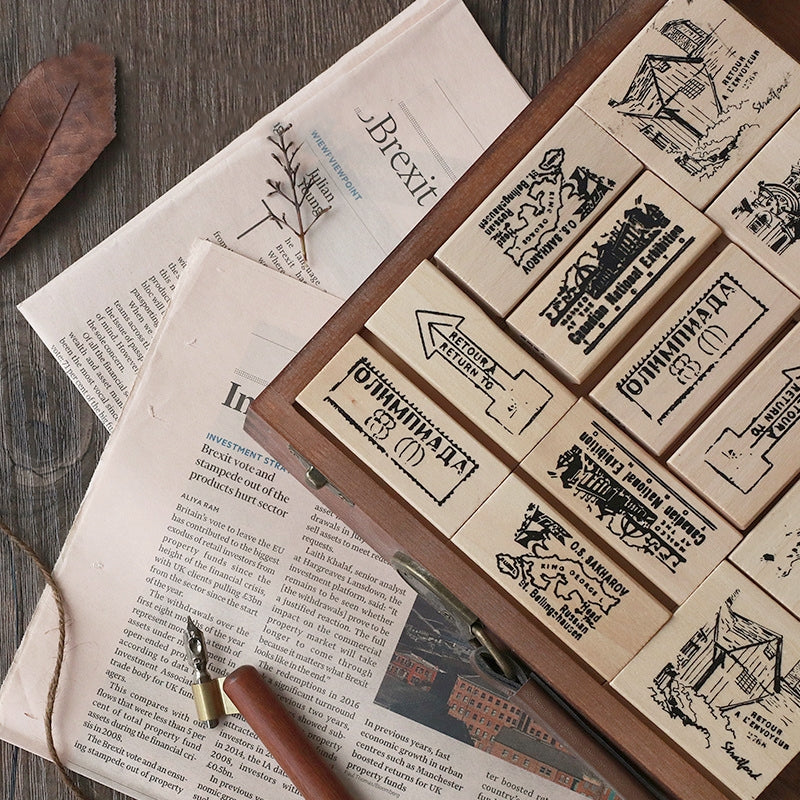 Travel Memories Wooden Rubber Stamp a