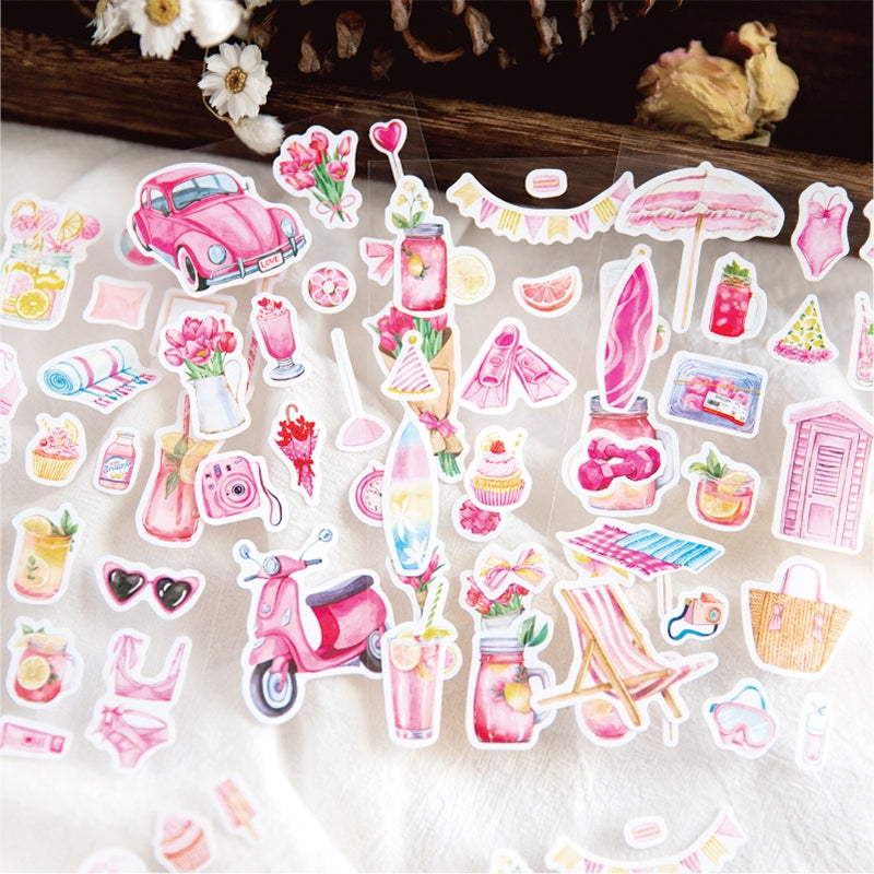 Vacation and Leisure Coated Paper Sticker Sheet b6