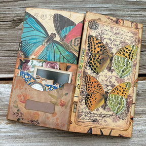 Butterfly-themed Vintage Handmade Junk Journal Folio Kit - Stamprints5