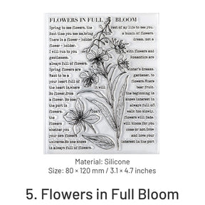 Vintage Floral Series Clear Silicone Stamp sku-5