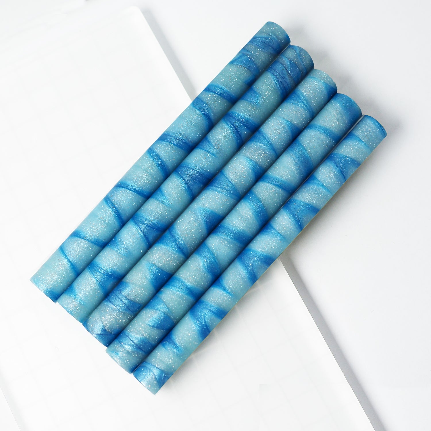 Sealing Wax - Vintage Lolipop Mixed Color Glue Gun Wax Sticks - Mixed Blue