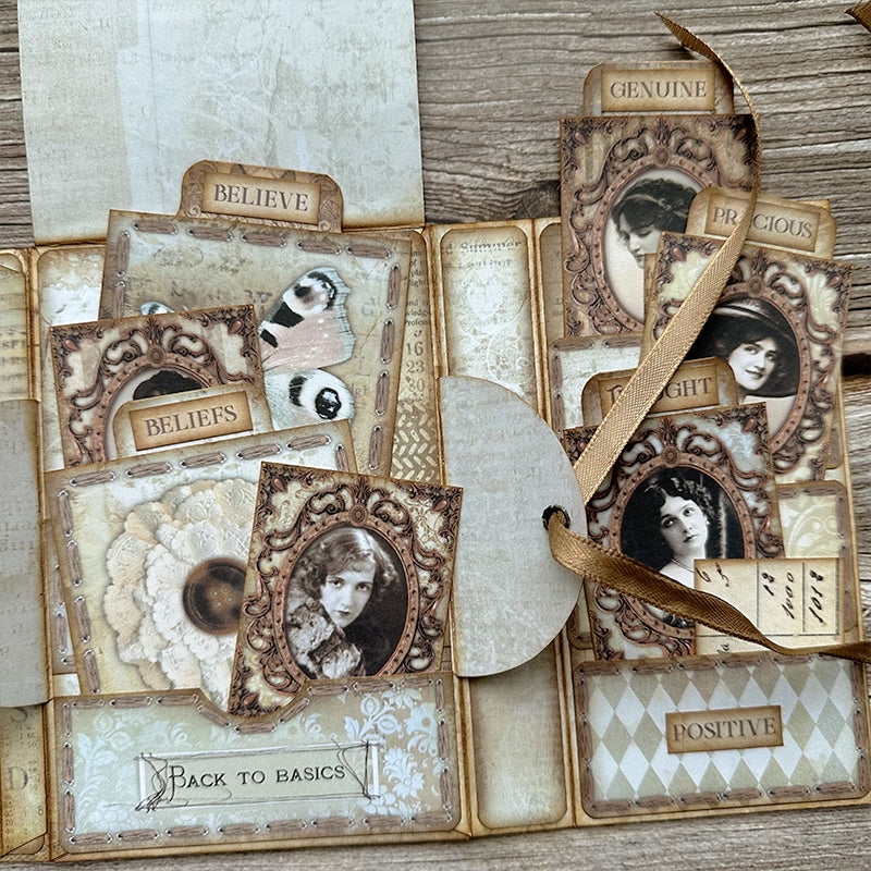 Vintage Wedding-themed Handmade Junk Journal Folio Kit - Stamprints4
