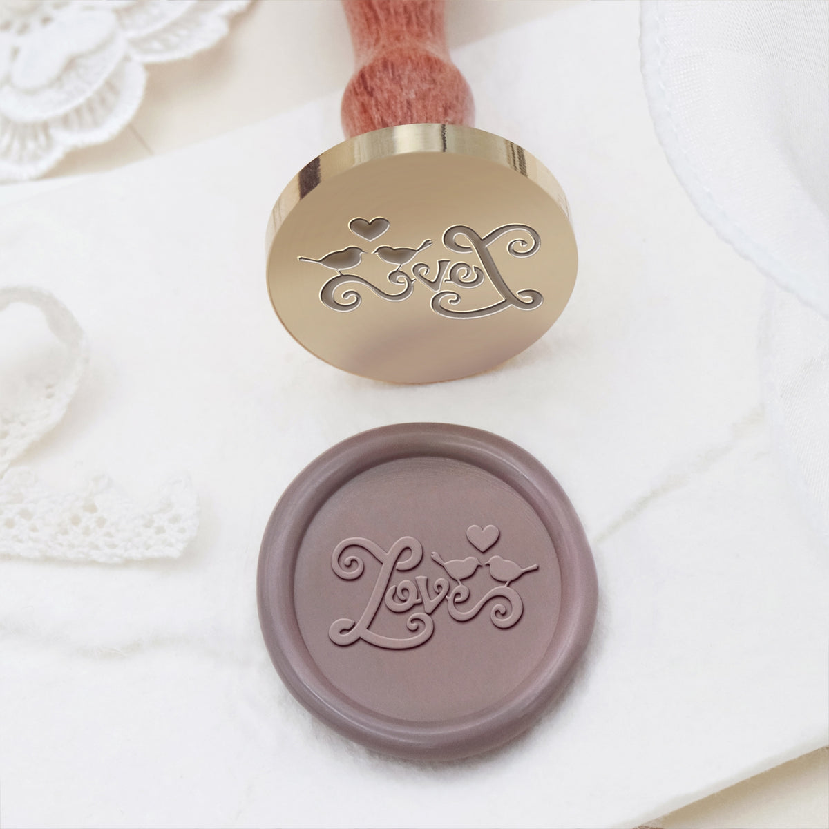 Wedding Invitation & Announcement Wax Seal Stamp - Style 4 4