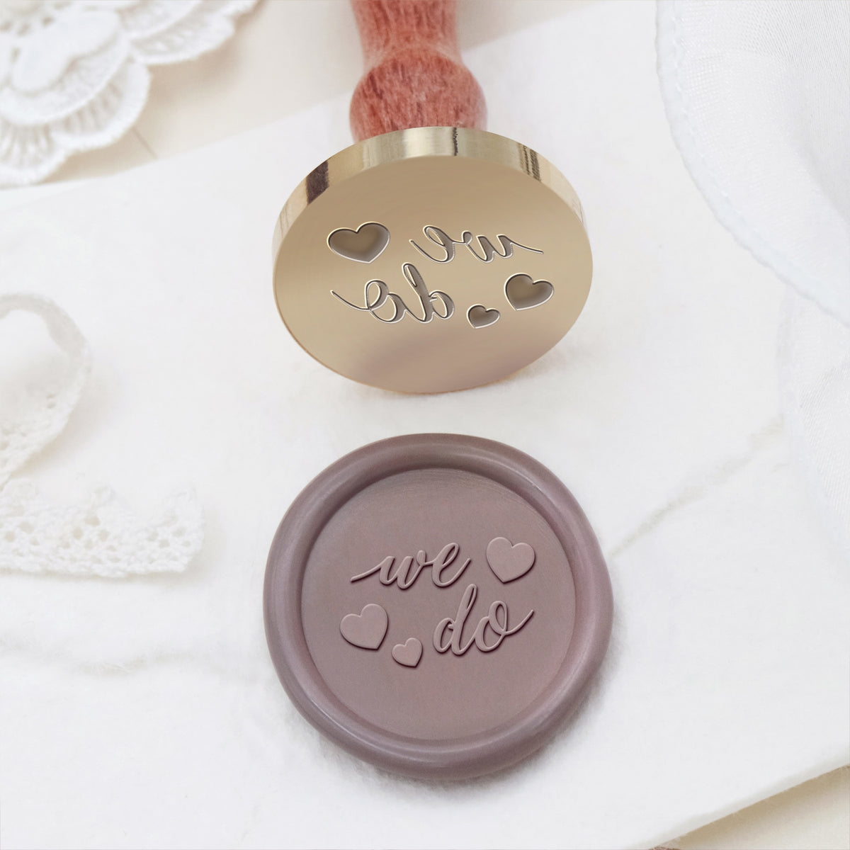 Wedding Invitation & Announcement Wax Seal Stamp - Style 5 5