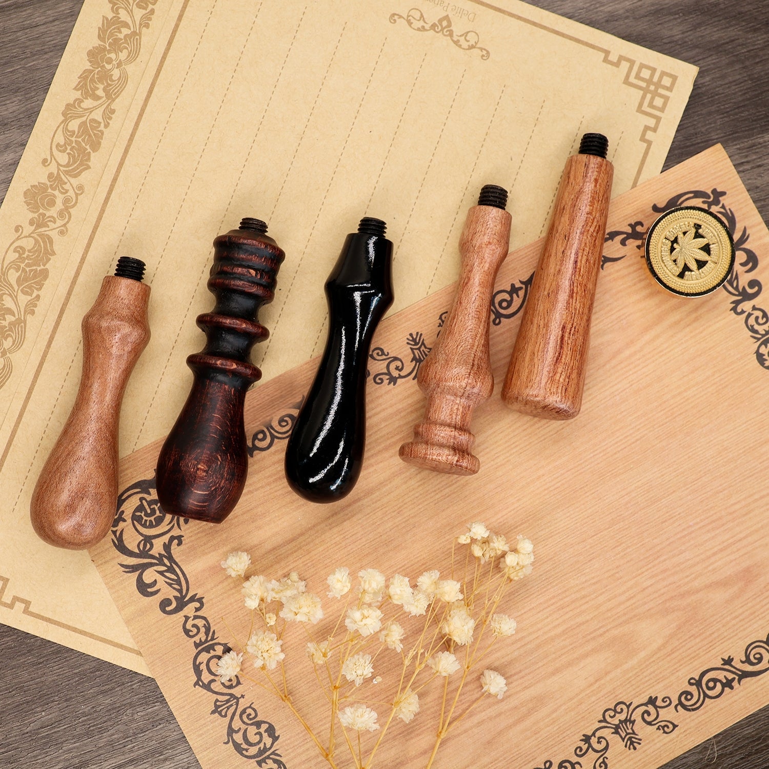 Wooden Wax Seal Handle for Custom Stamps | Stamprints