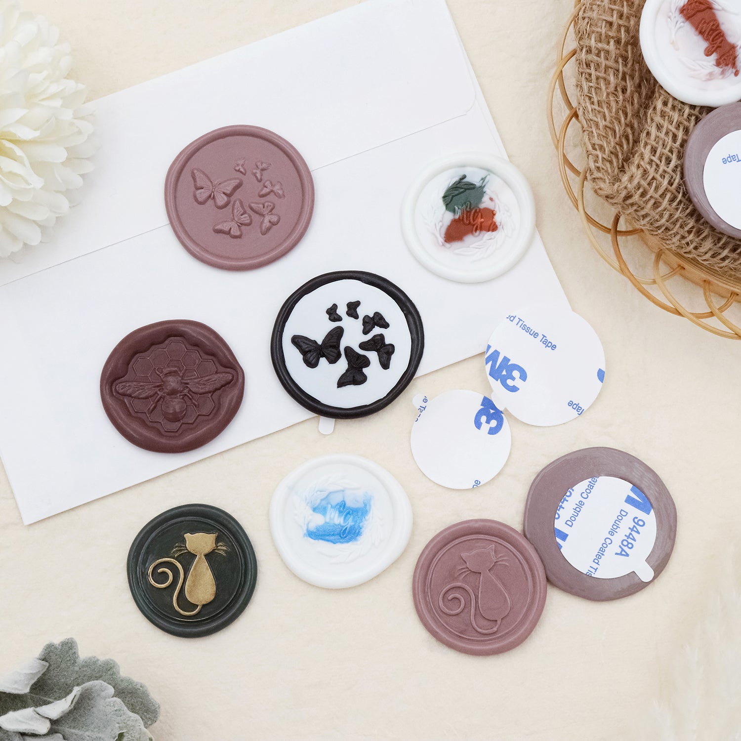 Stamprints Custom Design Self adhesive Wax Seal Stickers 4