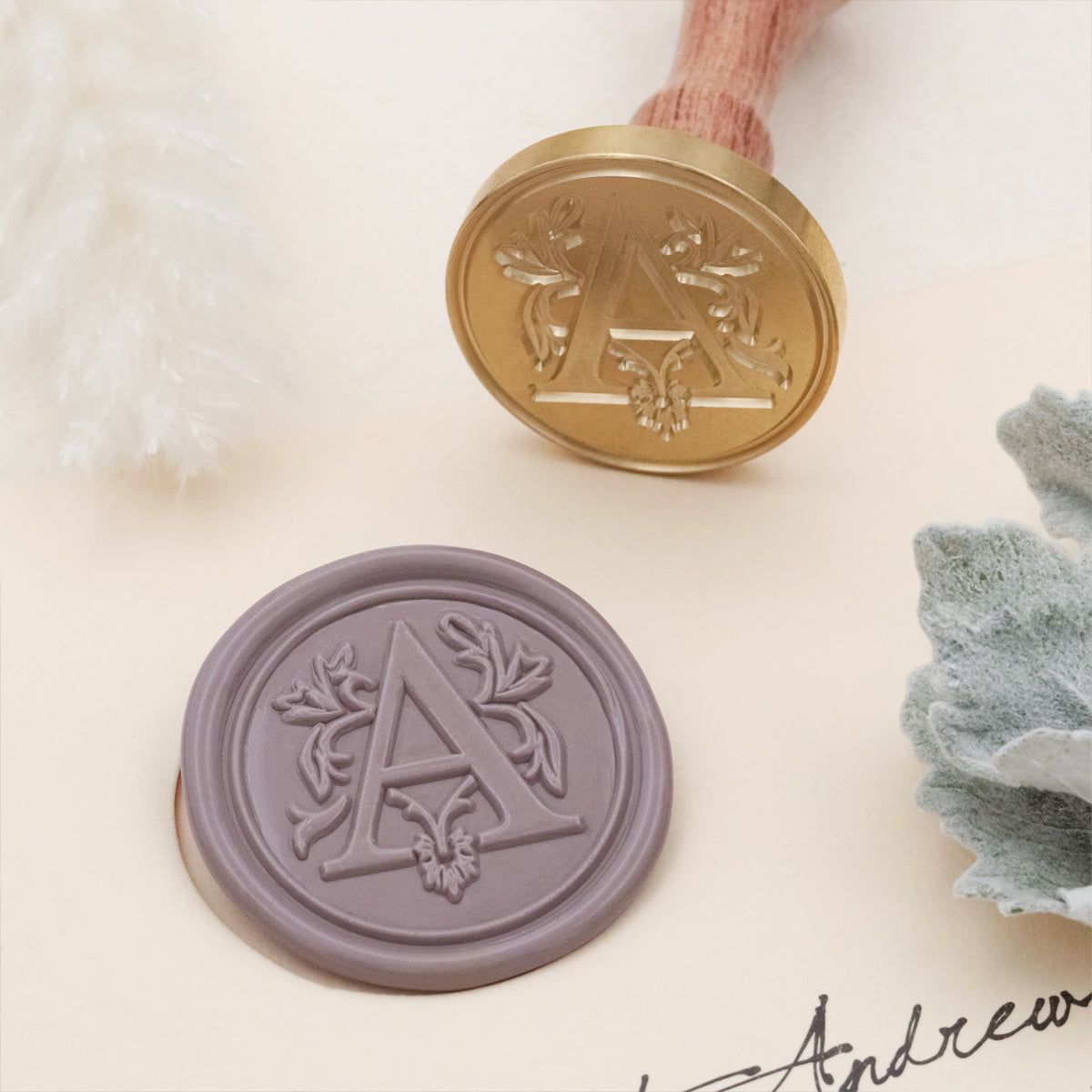 Stamprints Floral Initial Wax Seal Stamp 4