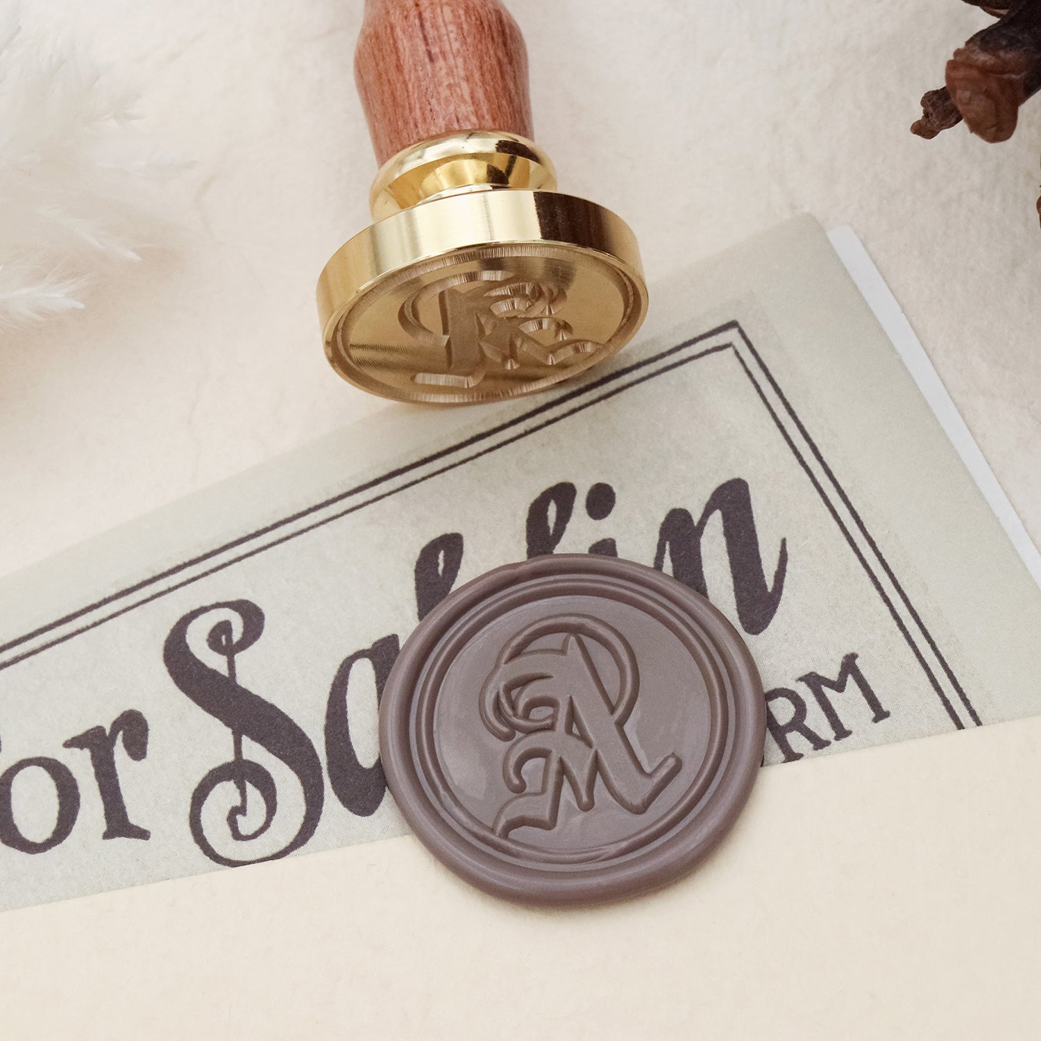 Ready Made Wax Seal Stamp - Gothic Initial Wax Seal Stamp