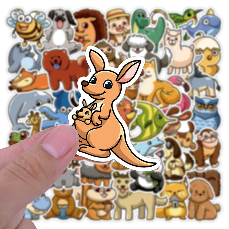 Animal Cute Cartoon Vinyl Stickers - Cat, Dog, Bear, Rabbit, Bird, Zoo1