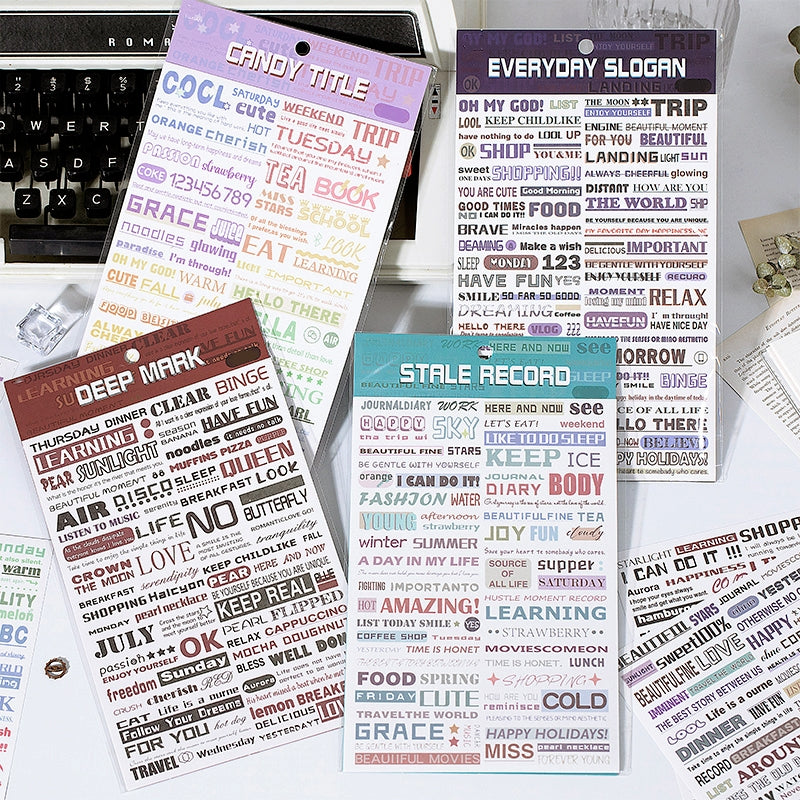 Me & My Big Ideas Aurora Rose Gold Foil - Large Word Stickers