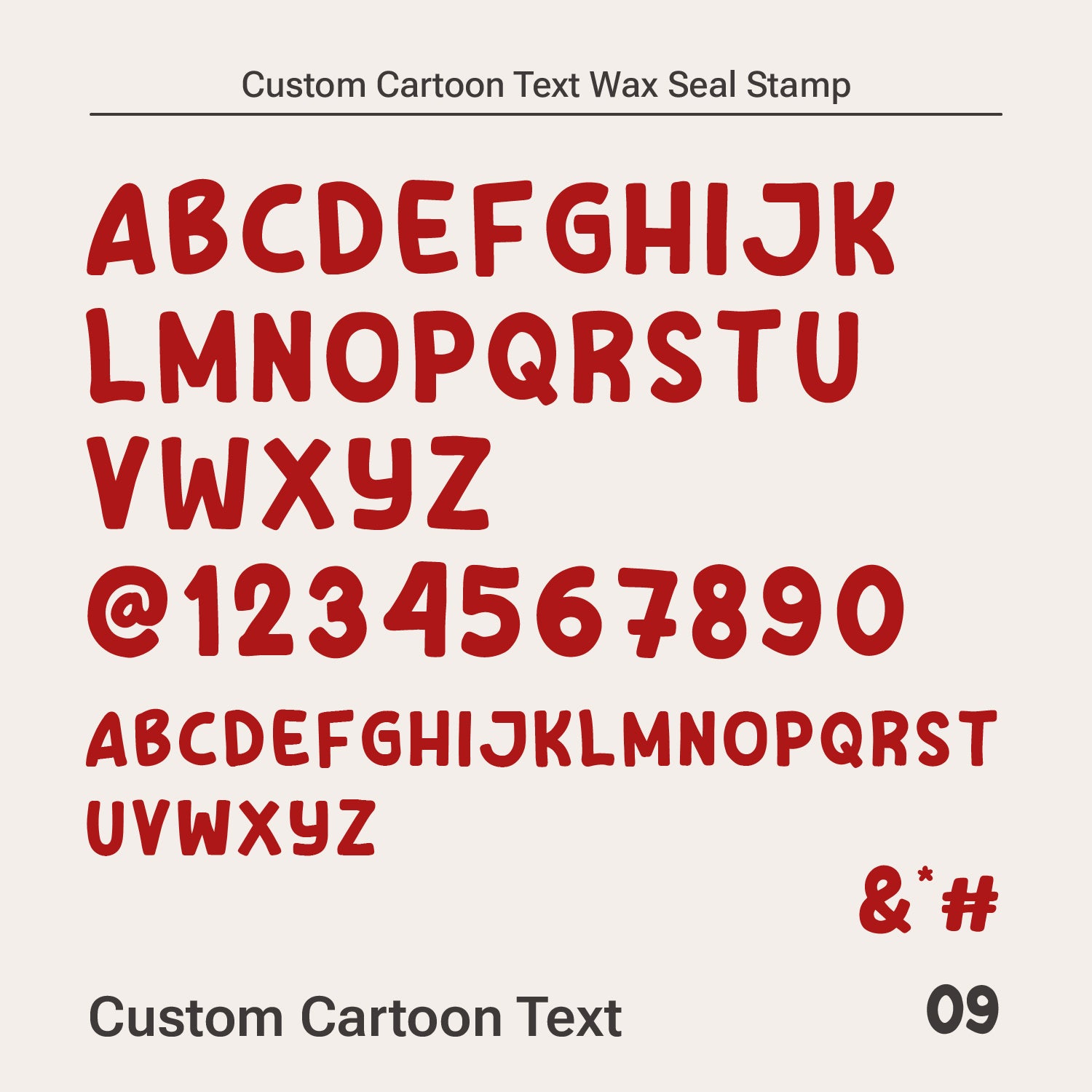 Custom Cartoon Text Wax Seal Stamp (10 Fonts)-13