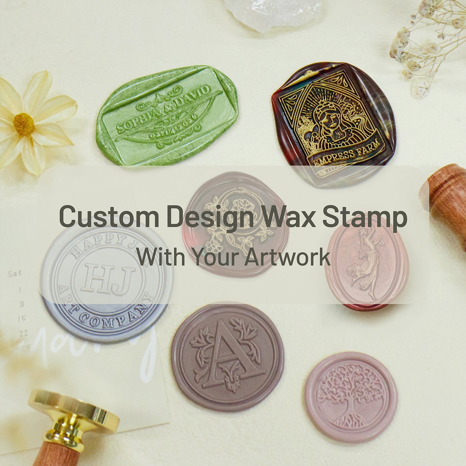 Custom Design Wax Seal Stamp with Your Artwork
