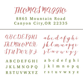 Custom Rectangular Handwriting Font Address Return Rubber Stamp - Style 18