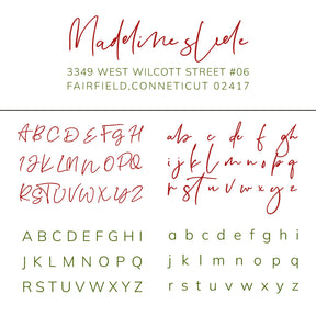 Custom Rectangular Handwriting Font Address Return Rubber Stamp - Style 4 