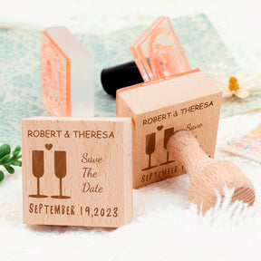 Custom Wedding Save the Date Rubber Stamp-22 2
