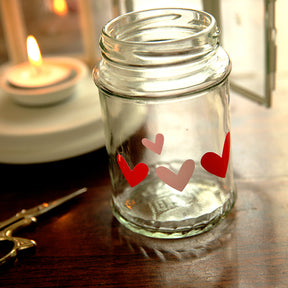 Cute Romantic Red Pink Heart PET Sticker b2