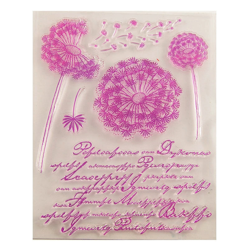Dandelion with Words Clear Silicone Stamps1
