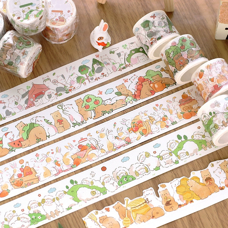 Tape - Holiday Party Cute Cartoon Animal Washi Tape Set