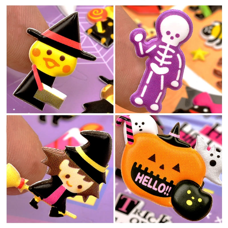 Halloween Cartoon 3D Foam Sticker - Skull, Pumpkin, Witch, Ghost1