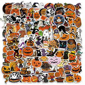 Halloween Pumpkin Cartoon Doodle Vinyl Stickers （100 Pcs）4