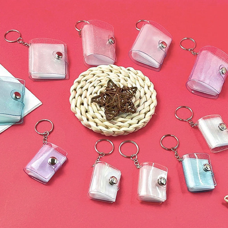 PINK Clear Pouch Keychain - Key Chains