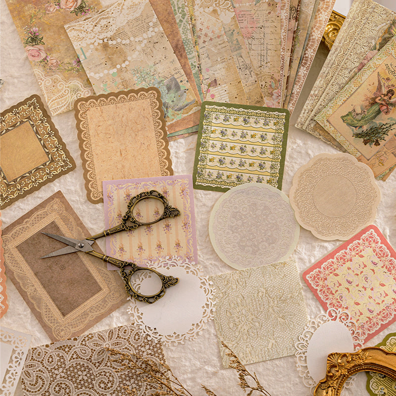 Vintage Scrapbooking Supplies Lace Series Scrapbook Paper - Temu