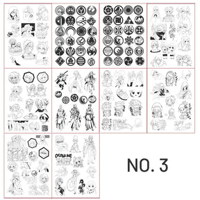 Laser Printing Rubber Stamp Animation Material Paper sku-3