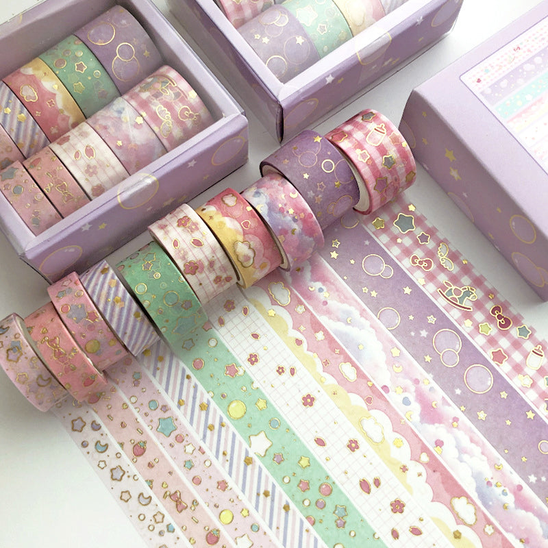 10 rouleaux de ruban adhésif de couleur Washi décoratif bricolage