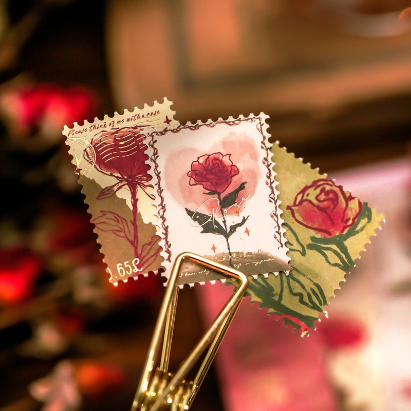 Rose Stamp Decorative Sticker 5