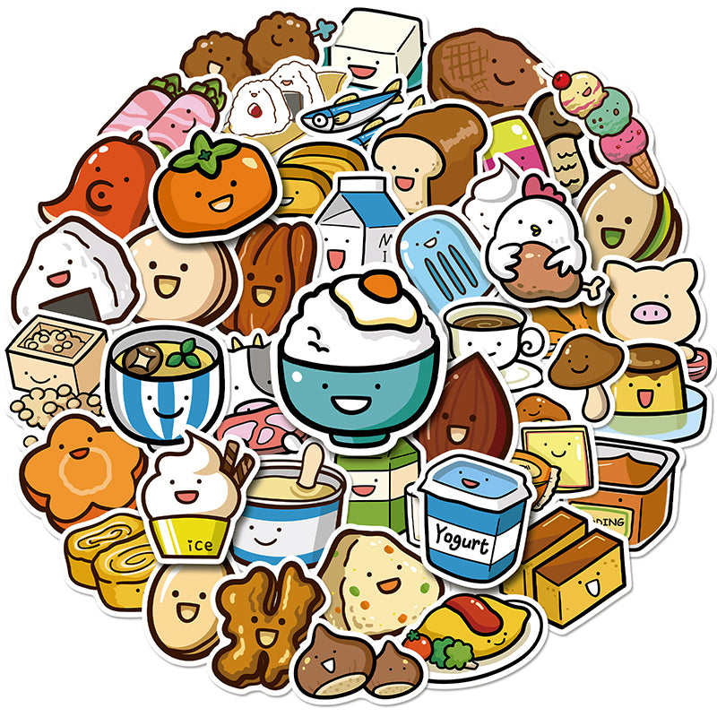 Cute Kawaii MW Drawing Series - A - Fruits and Vegetables Sticker