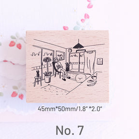 Stamprints Clear Winter Series Japanese Illustrations Rubber Stamp 9