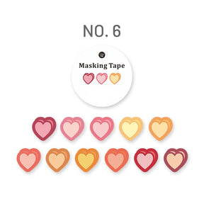 Stamprints Colored Heart Tape 9
