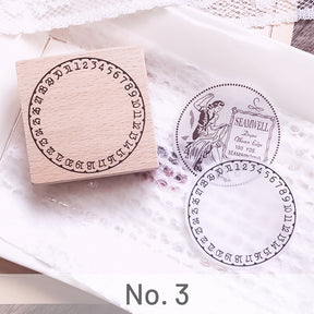 Stamprints Label and Time Pie Pattern Rubber Stamp 5