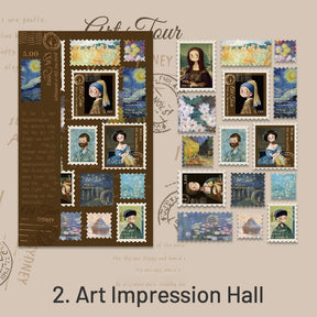 Van Gogh-Cartoon Stamp Hot Stamping Stickers - Travel, Van Gogh, Butterfly, Mushroom, The Little Prince